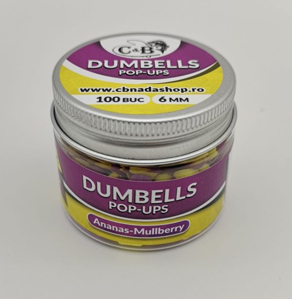 C&B Dumbells Pop-Ups, Ananas-Mulberry, 6mm, 100buc - imagine 2