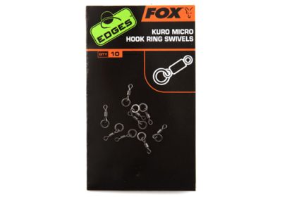 Vartej Fox Edges Kuro Micro Hook Ring Swivels - X 10