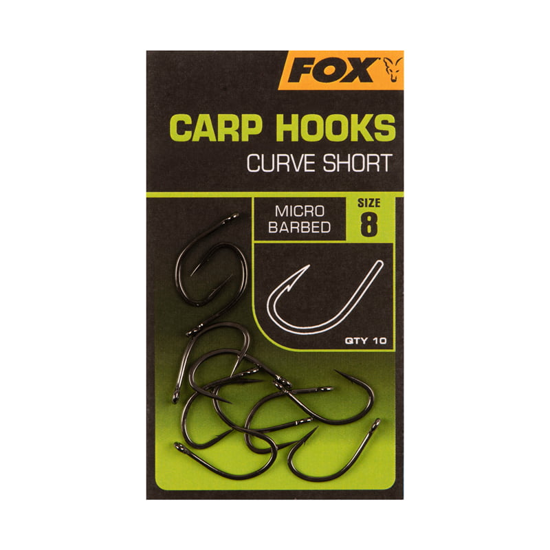Carlige Fox Curve Shank Short Carp Hooks - Size 6