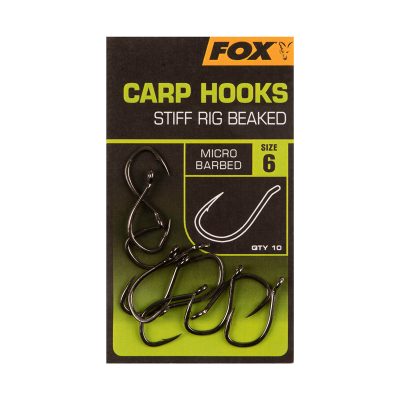 Carlige Fox Stiff Rig Beaked Carp Hooks