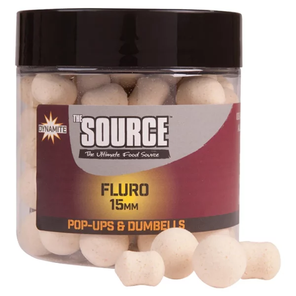 Pop Ups and Dumbells Dynamite Baits Source White Fluro